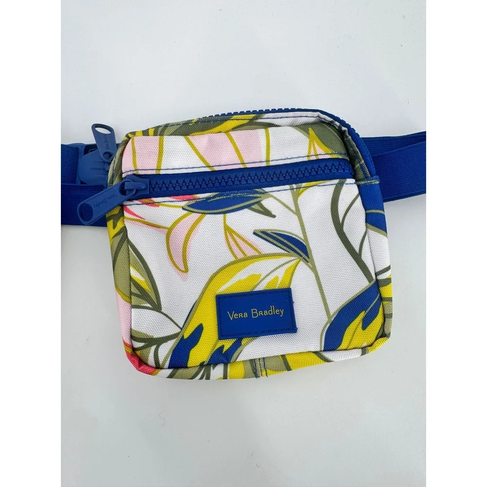 Vera Bradley Belt Bag Women One‎ Size Blue Rain Forest Leaves ReActive Sling